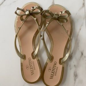 Valentino Garavani Rockstud PVC Flat Thong Sandals